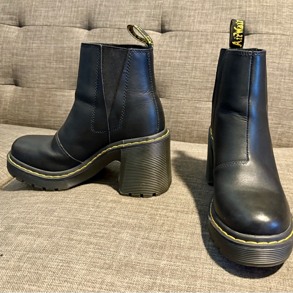 Dr. Martens Black Heeled Ankle Boots